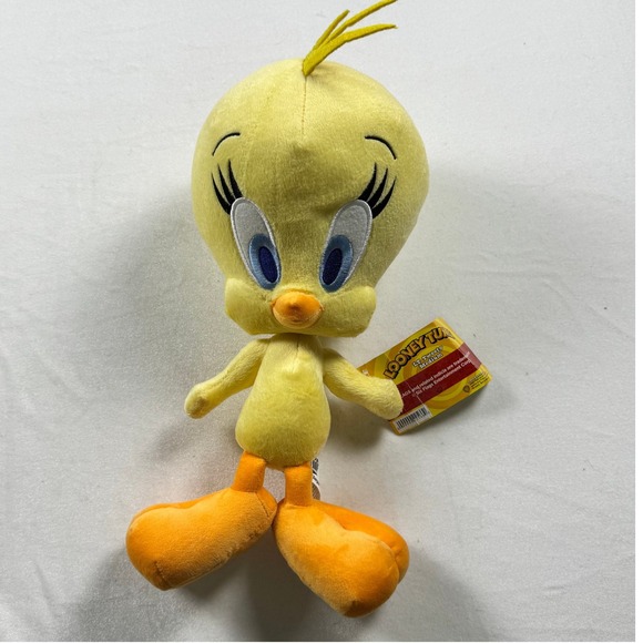 Warner Bros. Other - Looney Tunes Tweety Bird Plush Medium Six Flags Stuffed Animal Yellow Bird NWT